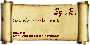 Szoják Róbert névjegykártya