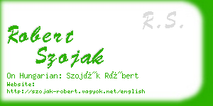 robert szojak business card